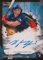 2024 Topps Finest Finest Autographs #FAWL Wyatt Langford Blue Refractor Baseball Card
