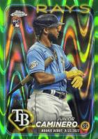 2024 Topps Chrome Update #USC193 Junior Caminero Green Raywave Baseball Card