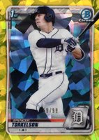 2020 Bowman Draft Chrome Sapphire Edition #BD121 Spencer Torkelson Yellow Baseball Card