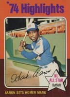 1975 O-Pee-Chee #1 Hank Aaron '74 Highlights Baseball Card