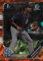 2019 Bowman Draft Chrome Sapphire Edition #BDC85 CJ Abrams Orange Baseball Card