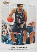 2005 Finest #82 Tim Duncan White Refractor 1/1 Basketball Card