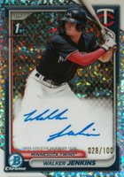 2024 Bowman Chrome Prospect Autographs #CPAWJ Walker Jenkins Mini Diamond Refractor Baseball Card
