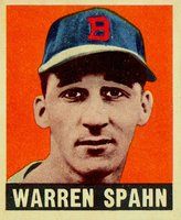 1948 Leaf #32 Warren Spahn Baseball Card