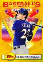 2020 Finest Flashbacks #85 Christian Yelich Gold Refractor Baseball Card