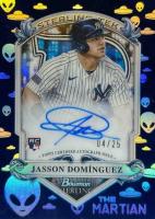 2024 Bowman Sterling Sterling Tek Autographs #STAJD Jasson Dominguez Blue Refractor Baseball Card