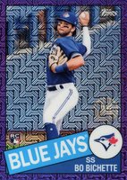 2020 Topps Update Silver Pack 1985 Chrome Promo #CPC14 Bo Bichette Purple Refractor Baseball Card