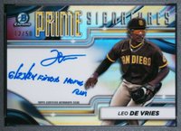2024 Bowman Chrome Prime Chrome Signatures #PCSLD Leo de Vries Baseball Card
