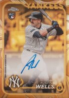 2024 Topps Gilded Collection Topps Chrome Gold Autographs #CGAAW Austin Wells Baseball Card