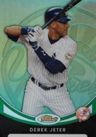 2010 Finest  #14 Derek Jeter Green Refractor Baseball Card