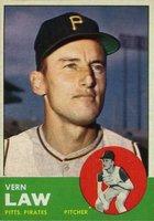 1963 Topps #184 Vern Law Baseball Card
