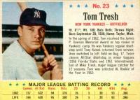 1963 Post Cereal #23 Tom Tresh Hand Cut Baseball Card