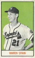 1959 Oklahoma Today Major Leaguers-Hand Cut # Warren Spahn Baseball Card