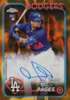 2024 Topps Chrome Update Chrome Rookie Autographs #RAAP Andy Pages Gold/Orange Lava Lamp Baseball Card