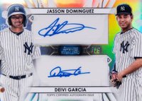 2020 Bowman Sterling Dual Refractor Autographs #BDADG Deivi Garcia/Jasson Dominguez Baseball Card