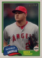2019 Topps Transcendent VIP Party Mike Trout Through the Years #1981 Mike Trout Baseball Card