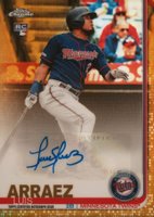 2019 Topps Chrome Update Autographs #LA Luis Arraez Gold Refractor Baseball Card