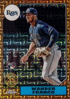 2022 Topps Silver Pack 1987 Chrome Promo #T87C58 Wander Franco Gold Refractor Baseball Card