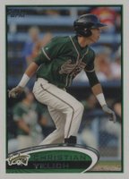 2012 Topps Pro Debut #24 Christian Yelich With Bat Baseball Card