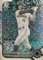 2022 Bowman Chrome Prospects #BCP245 Matt Mclain Black & White Mini Diamond Refractor Baseball Card