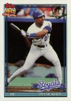 1991 Topps Desert Shield #352 Frank White Baseball Card