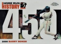 2006 Topps Chrome Barry Bonds Home Run History #450 Barry Bonds Refractor Baseball Card
