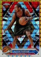 2023 Topps Chrome #66 Allen Iverson Gold Geometric Basketball Card