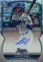 2023 Bowman Draft Chrome Prospect Autograph #CDAHHA Hunter Haas Sparkle Refractor Baseball Card