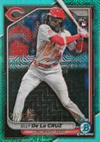 2024 Bowman Chrome Mega Box #42 Elly de La Cruz Aqua Refractor Baseball Card