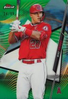2020 Bowman Chrome #1 Mike Trout Green Refractor Baseball Card