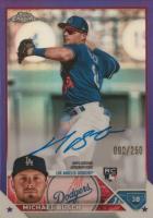 2023 Topps Chrome Rookie Autograph #RAMB Michael Busch Purple Baseball Card