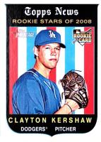 2008 Topps Heritage  #595 Clayton Kershaw Black Back Baseball Card