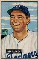1951 Bowman #153 Rex Barney Baseball Card