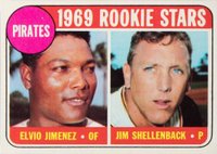 1969 Topps #567 Pirates Rookies No Black Outline on Title Baseball Card