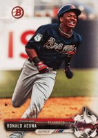 2017 Bowman Draft #BD39 Ronald Acuna Silver Baseball Card