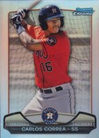 2013 Bowman Chrome Rising Through the Ranks Mini #RTRCCO Carlos Correa Baseball Card