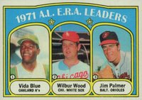 1972 Topps #92 A.L. E.R.A. Leaders Baseball Card
