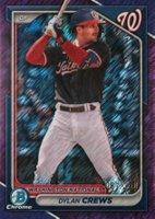 2024 Bowman Chrome Prospects #BCP193 Dylan Crews Purple Shimmer Refractor Baseball Card