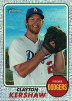 2017 Topps Heritage  #400 Clayton Kershaw Chrome-Purple Refractor Baseball Card