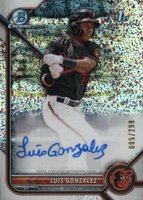 2022 Bowman Chrome Prospect Autographs #CPALG Luis Gonzalez Speckle Refractor Baseball Card