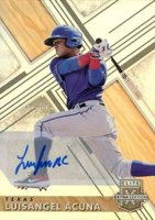 2019 Panini Elite Extra Edition #169 Luisangel Acuna Autograph Baseball Card