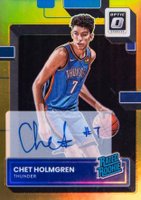2022 Panini Donruss Optic #208 Chet Holmgren Signature-Gold Basketball Card