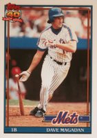 1991 Topps Tiffany #480 Dave Magadan Baseball Card