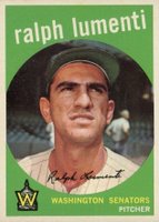 1959 Topps #316o Ralph Lumenti Optioned Statement Baseball Card