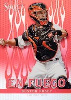 2013 Panini Select EN Fuego #EF5 Buster Posey Prizm Baseball Card