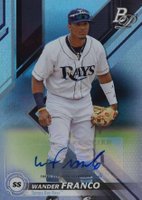 2019 Bowman Platinum Top Prospects #TOP9 Wander Franco Autograph Baseball Card