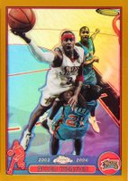 2003 Topps Chrome #3 Allen Iverson Gold Refractor Basketball Card