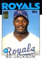 2001 Topps Traded #T119 Bo Jackson 1986 Reprint Baseball Card