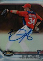 2012 Finest Autograph Rookies #AR-BH Bryce Harper Baseball Card