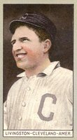 1912 Brown Backgrounds Broadleaf #109 Paddy Livingston Small C on shirt Baseball Card